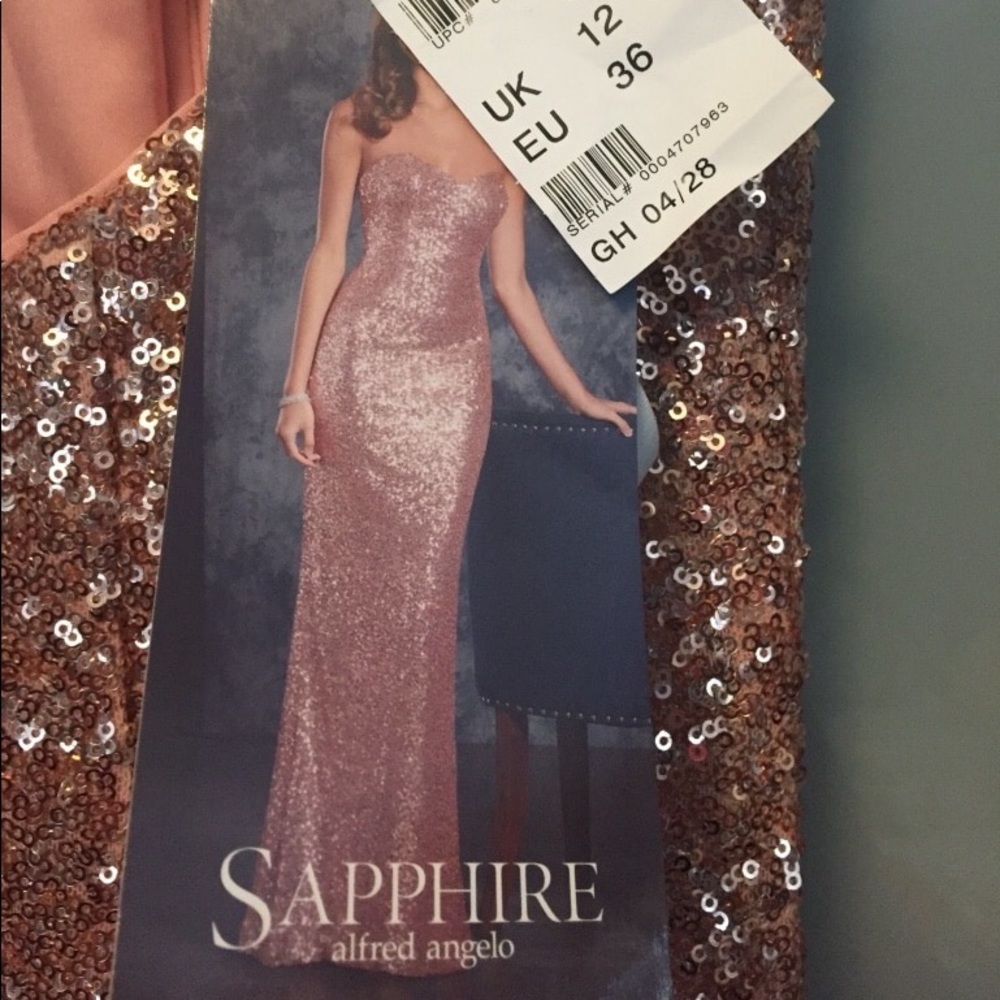 Brand New Rose Gold Alfred Angelo Sequin Dress